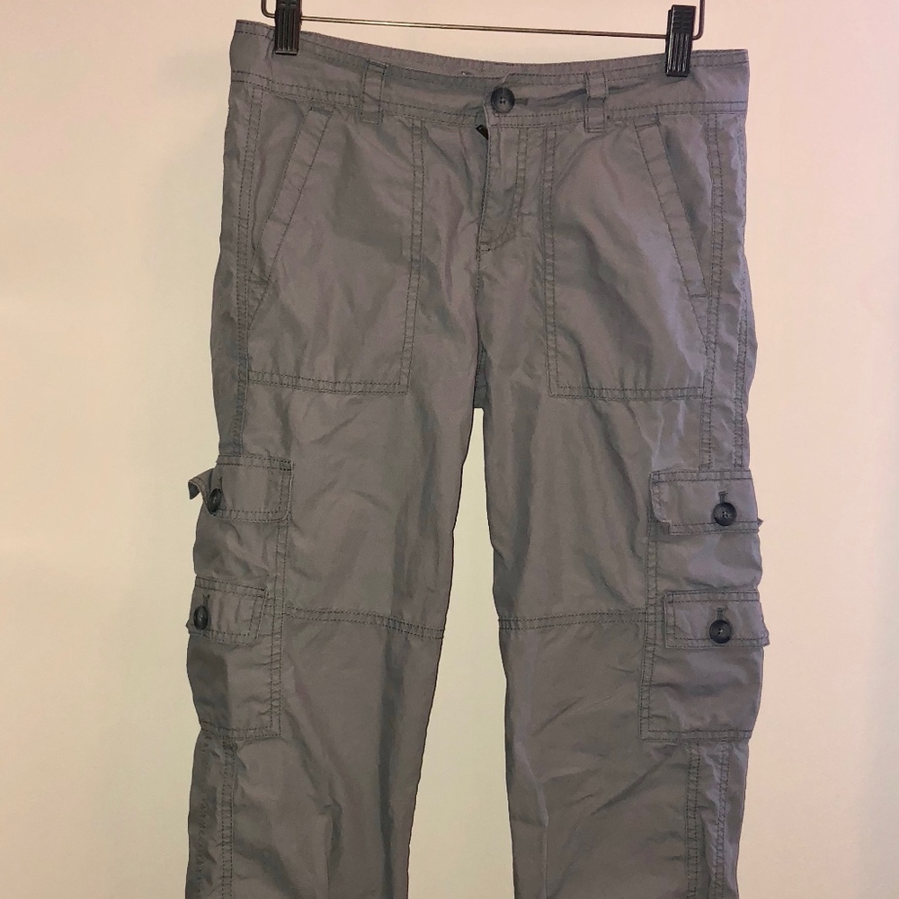 Ann Taylor LOFT Gray Cargo Pants